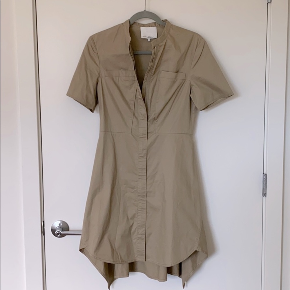 3.1 Phillip Lim Khaki Zip Dress